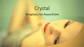  Presentation with fine art - Colorful PPT theme enhanced with oral sex - fine-art portrait elegant young woman backdrop and a mint green colored foreground