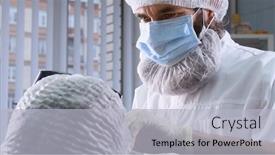  Presentation with oral surgery - Cool new slide set with oral-surgeon-performing-surgery-installing backdrop and a light gray colored foreground