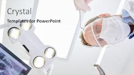  Presentation with surgical dental - Beautiful slides featuring oral-surgeon-with-visor backdrop and a white colored foreground