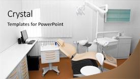  Presentation with oral surgery - Slides consisting of oral surgery - dentist cabinet background and a  colored foreground