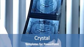  Presentation with dental surgery - Amazing presentation theme having oral surgery - dentist looking at x ray backdrop and a teal colored foreground