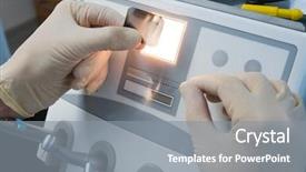  Presentation with dental surgery - Slides featuring oral surgery - doctor observing dental x-ray picture background and a gray colored foreground