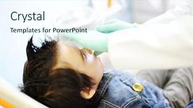  Presentation with office king - Theme enhanced with oral surgery - kid visiting dentist office background and a cool aqua colored foreground