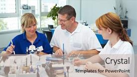  Presentation with dental technicians - Audience pleasing presentation consisting of oral surgery - three dental technicians working backdrop and a soft green colored foreground