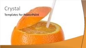  Presentation with straw - Colorful slide deck enhanced with orang-straw backdrop and a white colored foreground