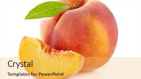  Presentation with beauty - Beautiful slide deck featuring orange - beauty peach with leaf backdrop and a yellow colored foreground
