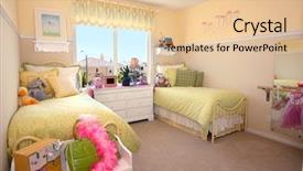  Presentation with girl design - Slides with design orange - little girl's bedroom background and a lemonade colored foreground