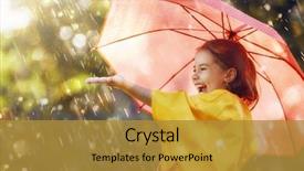  Presentation with walk - Cool new slide deck with orange - happy funny child with red backdrop and a gold colored foreground