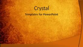  Presentation with vintage floral - Theme having orange - vintage background with floral pattern background and a gold colored foreground