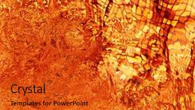  Presentation with molecules abstract - Beautiful slides featuring orange abstract and liquid degraded backdrop and a gold colored foreground