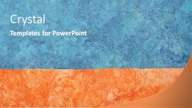  Presentation with blue orange - Cool new PPT theme with orange-and-blue-abstract-landscape backdrop and a teal colored foreground