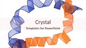  Presentation with blue orange - Colorful slide deck enhanced with orange and blue ribbon surronding backdrop and a  colored foreground