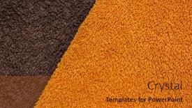  Presentation with fabric - Presentation consisting of orange-and-brown-bath-towels background and a gold colored foreground