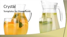  Presentation with lemonade - Cool new slides with orange and lemon lemonade in pitchers and glasses isolated on white backdrop and a white colored foreground