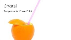  Presentation with straw - Presentation theme enhanced with orange-and-straw-for-cocktail background and a white colored foreground