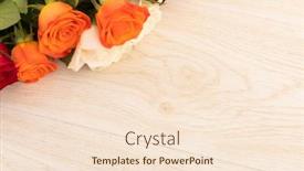  Presentation with flower corner - PPT layouts enhanced with orange-and-white-roses background and a lemonade colored foreground