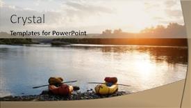  Presentation with rubber - PPT theme featuring orange-and-yellow-packrafts-rubber background and a lemonade colored foreground