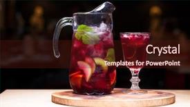  Presentation with apple wine - Slide set with homemade red wine sangria background and a wine colored foreground