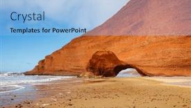  Presentation with morocco - Presentation theme with orange-arch-on-legzira-beach background and a light blue colored foreground