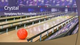  Presentation with bowling - Slides with bolero - orange ball on bowling alley background and a violet colored foreground