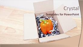  Presentation with pepper - Theme enhanced with orange-bell-pepper-wrapped-up background and a lemonade colored foreground