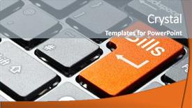  Presentation with bills - Presentation theme featuring orange bills button background and a gray colored foreground