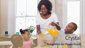  Presentation with family health nurse - Colorful slide deck enhanced with orange black - happy family enjoying a healthy backdrop and a coral colored foreground