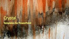  Presentation with abstract watercolor - PPT layouts featuring orange black and white watercolor background and a tawny brown colored foreground