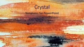  Presentation with watercolour - Cool new slide deck with orange black yellow watercolour 3 backdrop and a yellow colored foreground