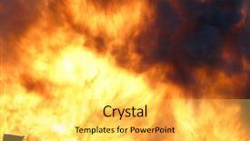  Presentation with fire on a black - Amazing slides having orange blast - big burning fire with black backdrop and a  colored foreground