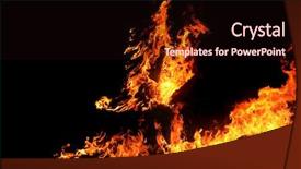  Presentation with black and yellow - Amazing slides having orange blast - big red yellow flames backdrop and a  colored foreground