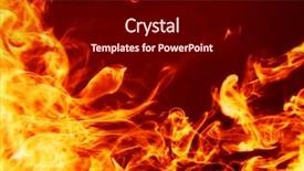  Presentation with hot air balloons racing - Amazing PPT theme having orange blast - fiery hot background backdrop and a  colored foreground