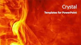 Presentation with fiery - Presentation theme having orange blast - fiery hot background background and a  colored foreground