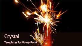  Presentation with firework - Presentation theme featuring orange blast - firework sparkler close-up view background and a wine colored foreground