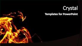  Presentation with fiery - PPT theme having orange blast - isolated fiery background background and a black colored foreground
