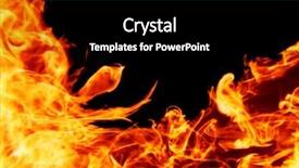  Presentation with fiery - Audience pleasing presentation theme consisting of orange blast - isolated fiery background backdrop and a black colored foreground