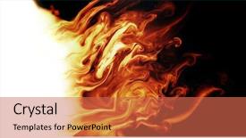  Presentation with fiery - PPT layouts consisting of orange blast - magical fiery background background and a  colored foreground