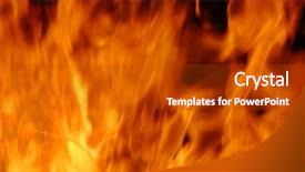  Presentation with flame - Audience pleasing presentation theme consisting of orange blast - real fire texture - detail backdrop and a  colored foreground