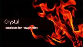  Presentation with fire red - Beautiful PPT theme featuring orange blast - red fire tongue on black backdrop and a  colored foreground