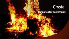  Presentation with fire red - Cool new presentation with orange blast - red fire tongue on black backdrop and a  colored foreground