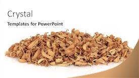  Presentation with herbal medicine - Colorful presentation design enhanced with orange-blossom-flower-petals-used backdrop and a white colored foreground