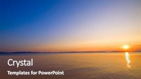  Presentation with night day - Audience pleasing PPT theme consisting of day night - sundown seascape backdrop and a coral colored foreground