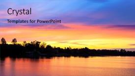  Presentation with blood - Audience pleasing presentation consisting of abstract organge blue - sunset in blood backdrop and a light blue colored foreground