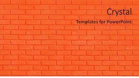  Presentation with brick wall - Beautiful presentation featuring orange brick wall background backdrop and a red colored foreground