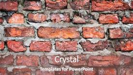  Presentation with brick wall - Cool new presentation theme with orange brown - old brick wall background backdrop and a coral colored foreground