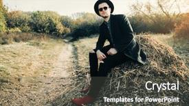  Presentation with black male female fashion - Slide set having orange brown masculine - autumn fashion handsome male model background and a dark gray colored foreground