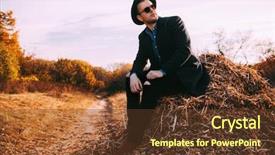  Presentation with black male female fashion - Amazing PPT layouts having orange brown masculine - autumn fashion handsome male model backdrop and a  colored foreground