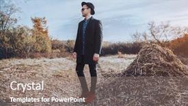  Presentation with autumn - Audience pleasing slide set consisting of orange brown masculine - autumn fashion handsome male model backdrop and a  colored foreground