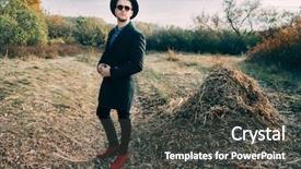  Presentation with autumn - Amazing presentation theme having orange brown masculine - autumn fashion handsome male model backdrop and a  colored foreground