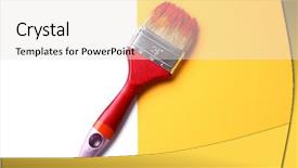  Presentation with brush - Slide set enhanced with orange brush background and a white colored foreground